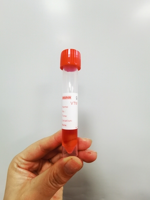 Красная трубка перехода пробирки образца крышки 10ml с решением 3ml