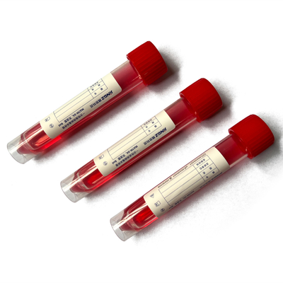 Красная трубка перехода пробирки образца крышки 10ml с решением 3ml