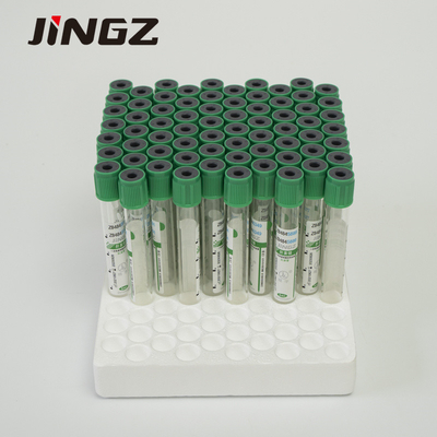 Одиночная бутылка собрания пробы крови трубки гепарина лития пользы 2ml-10ml темная ая-зелен