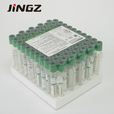 Одиночная бутылка собрания пробы крови трубки гепарина лития пользы 2ml-10ml темная ая-зелен