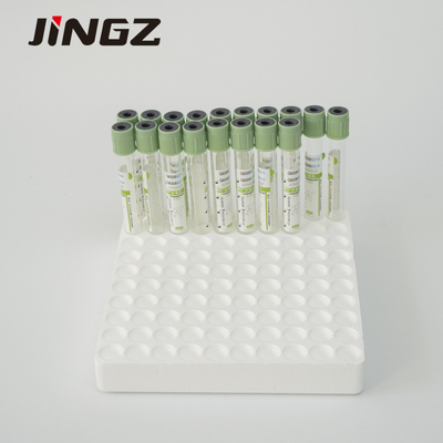 Салатовая пластмасса стекла трубки 2-10ml собрания пробы крови гепарина натрия