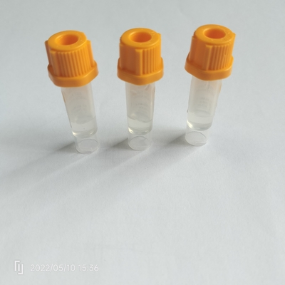 Биохимические желтые трубки крови разделителя геля PP 0.5ml трубок собрания крови крышки