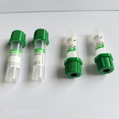 Трубка 0.5ml PP собрания крови Vacuum гепарина микро- 8*45mm для одиночной пользы