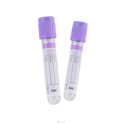 Распыленный ярлык OEM бутылки анализа крови K3edta Vacuum 2ml стеклянный пурпурный