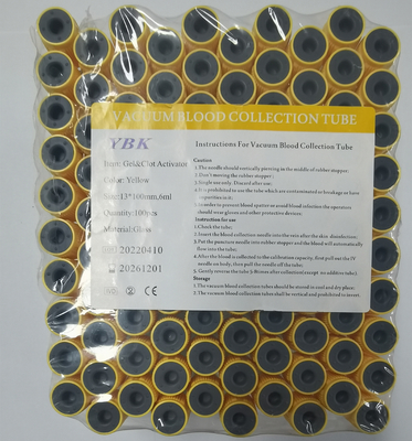 Медицинское собрание Bottles13*75mm крови вакуума трубки активатора сгустка крови геля 4ml