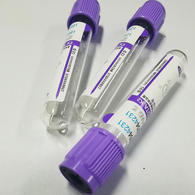 Пурпурная пробирка ЭТИЛЕНДИАМИНТЕТРАЦЕТАТА 3.2mg/ml трубки K3 собрания крови ЭТИЛЕНДИАМИНТЕТРАЦЕТАТА вакуума крышки пластиковая