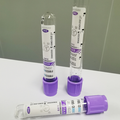 ISO CE аттестовал пробирку Vacuum 0.5ml-10ml этилендиаминтетрацетата K3 пурпурную верхнюю