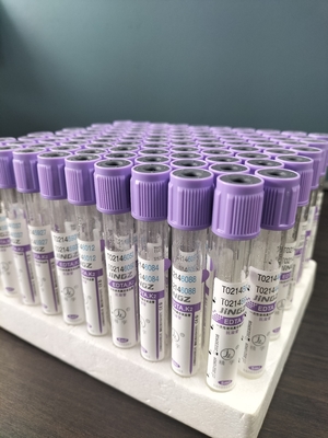 Стеклянная K2 EDTA трубка для 1ml-10ml вместимость с фиолетовым цветом на этикетке трубки в стеклянном материале