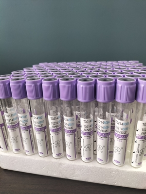 CE Approved K2 EDTA Tube Фиолетовая медицинская трубка для сбора крови с верхней крышкой Тип 1ml-10ml
