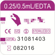 Кровавые трубы Этикетки EDTA трубы этикетки наклеек на трубы для сбора крови