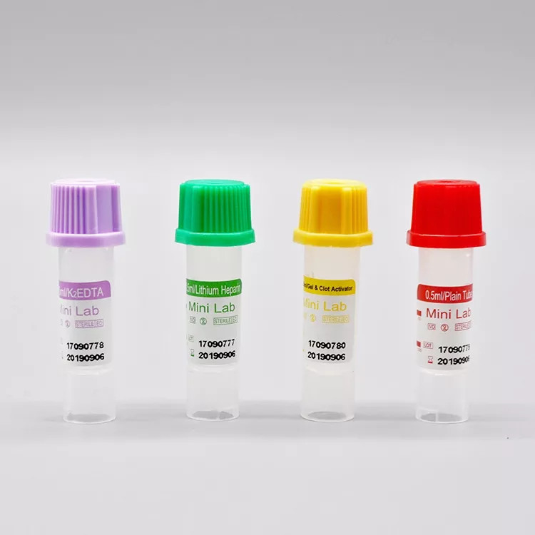 Трубка 0.5ml PP собрания крови Vacuum гепарина микро- 8*45mm для одиночной пользы