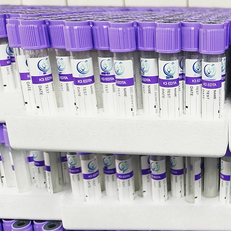 Пурпурная пробирка ЭТИЛЕНДИАМИНТЕТРАЦЕТАТА 3.2mg/ml трубки K3 собрания крови ЭТИЛЕНДИАМИНТЕТРАЦЕТАТА вакуума крышки пластиковая