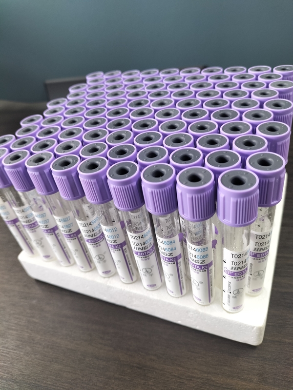 CE Approved K2 EDTA Tube Фиолетовая медицинская трубка для сбора крови с верхней крышкой Тип 1ml-10ml